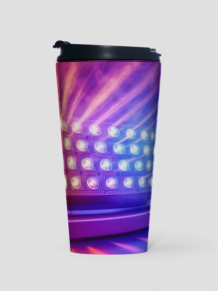 Theatrically Jerry: "Dynamic Beams" Wash/Beam Light Deluxe Travel Mug product image (1)