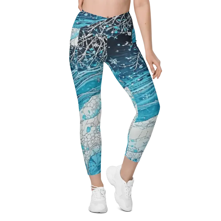 Winter Frost, Crossover Leggings with Pockets product image (1)