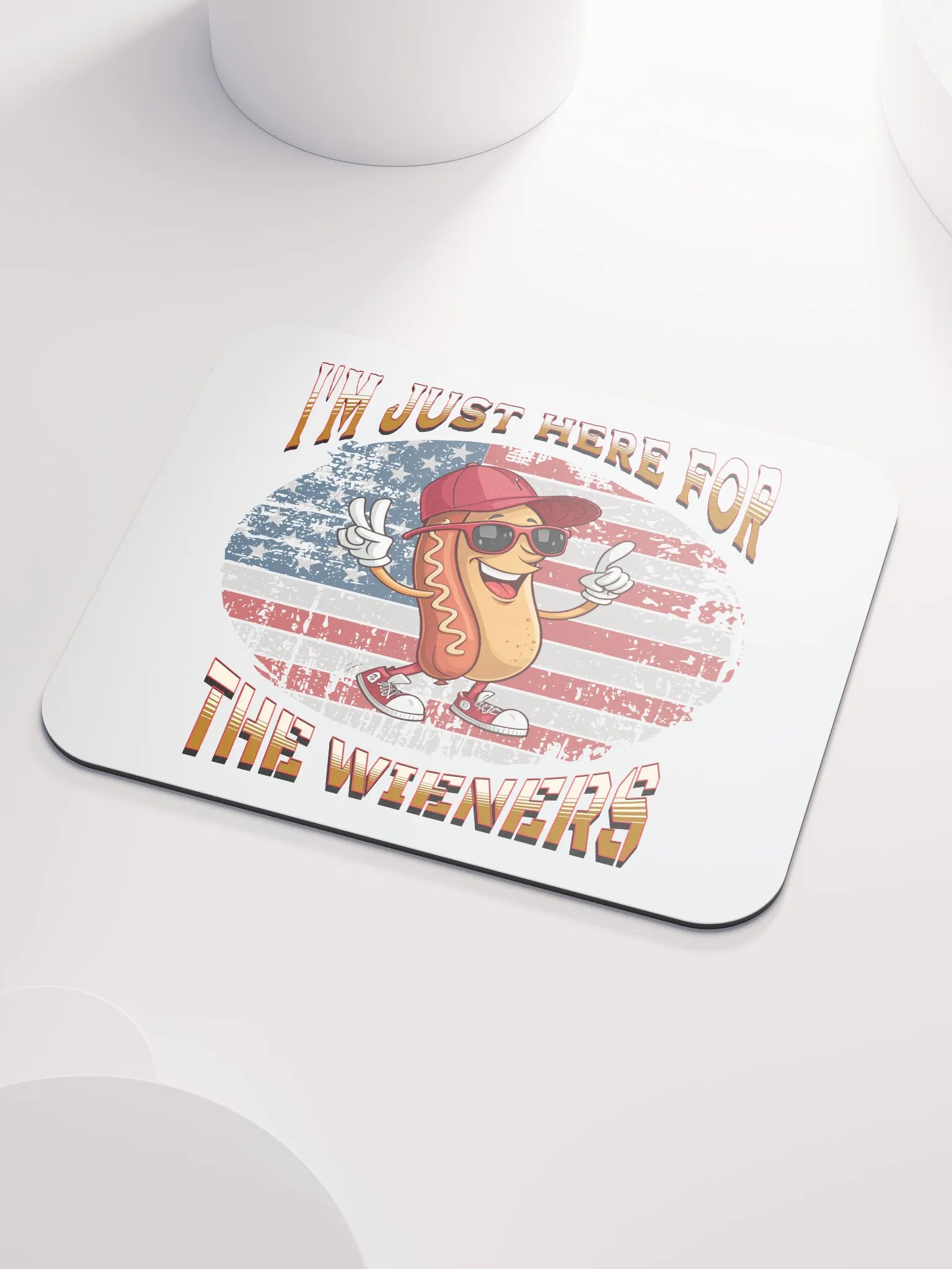 Im Just Here For The Wieners Hot Dog Wonderland Mouse Pad product image (3)