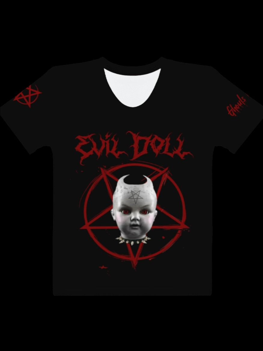 Eerie Doll Red Eyes Women's T-Shirt product image (5)