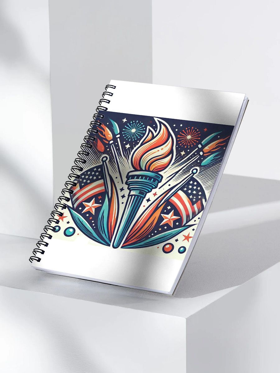 Patriotic Flame Spiral Notebook product image (3)