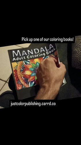 Pick up one of our coloring books at JustColorPublishing.carrd.co #coloringbook #mandala #justcolorpubl #art #amazon