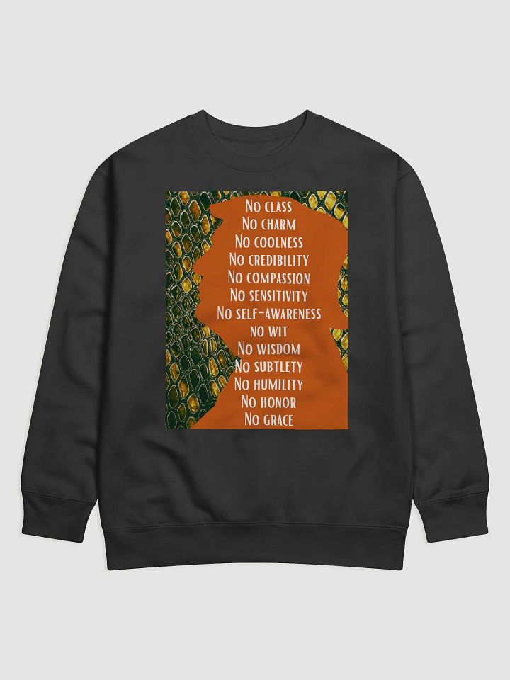 No Class, No Charm, No Coolness Donald Trump Silouhette Premium Sweatshirt product image (1)