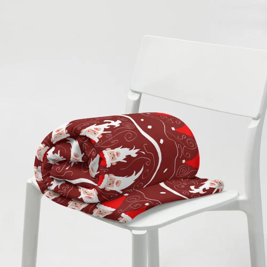 Bearded Santa Pattern Throw Blanket product image (19)