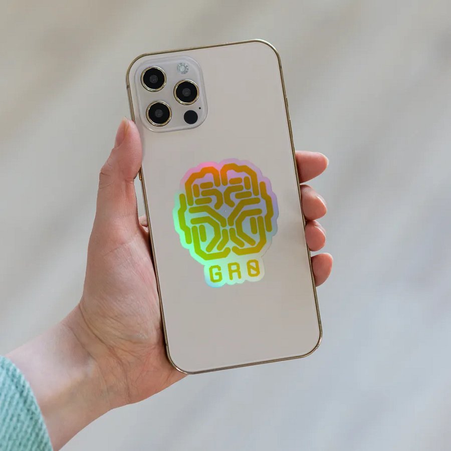 Hologrophic Center Brain Section Logo Sticker product image (6)