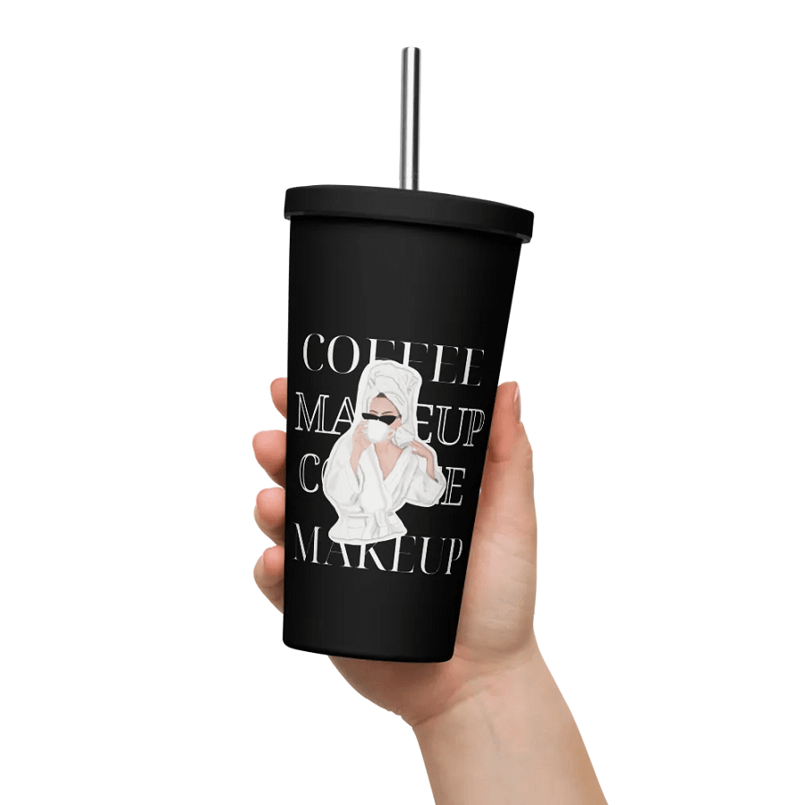 Makeup & Coffee Tumbler With Straw product image (13)