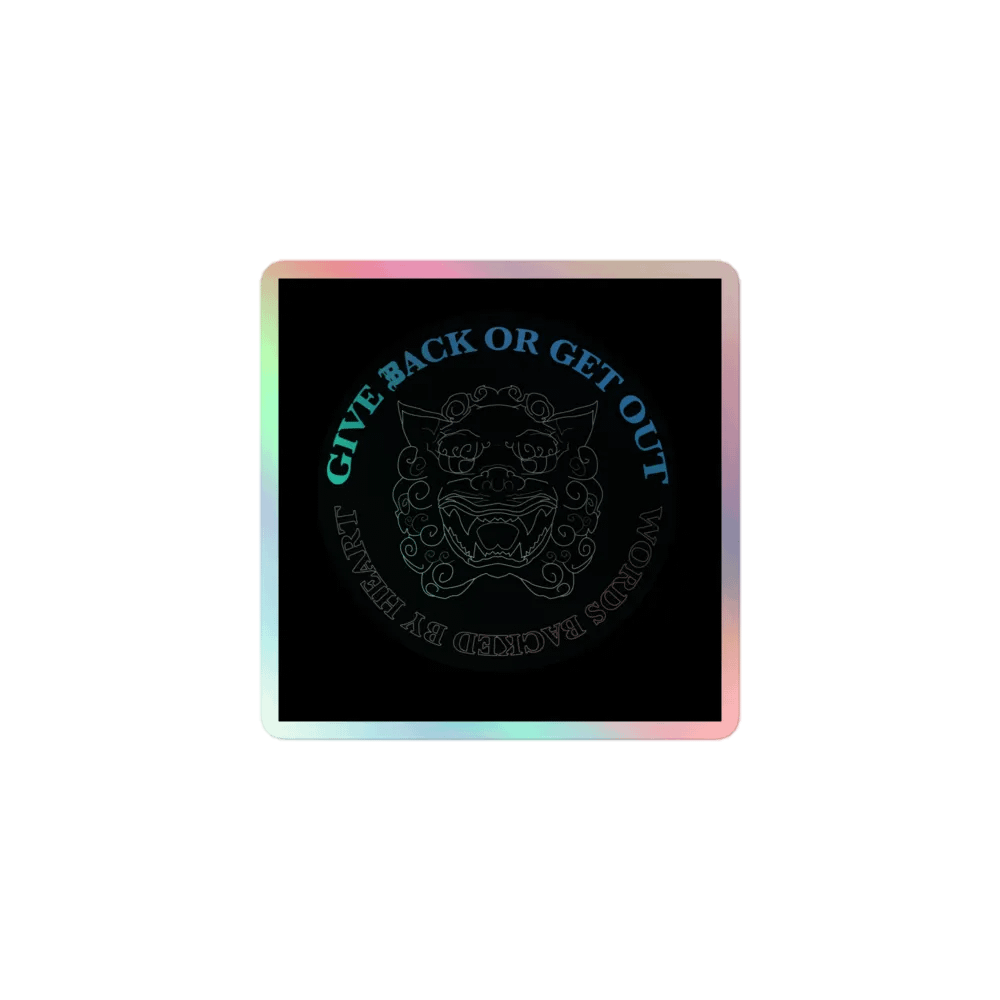 Foo Dog holographic sticker 2 product image (1)