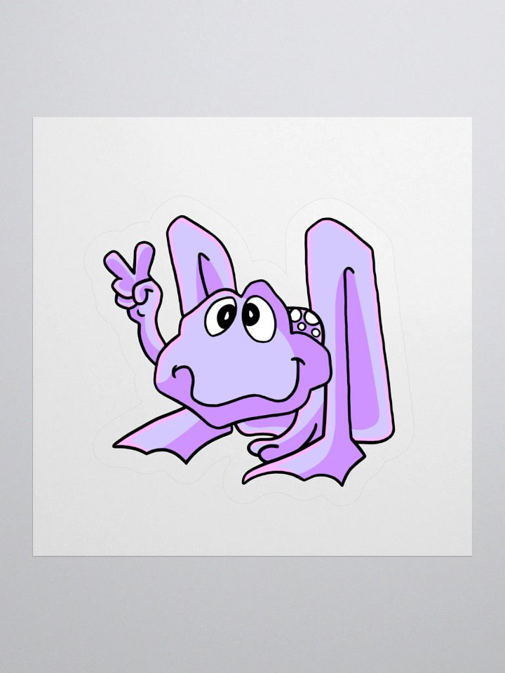 Peace frog purple sticker product image (1)