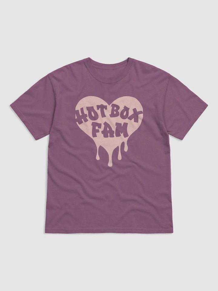 UNISEX HOT BOX FAM TRANSPARENT PALE PINK HEART LOGO TEE product image (6)