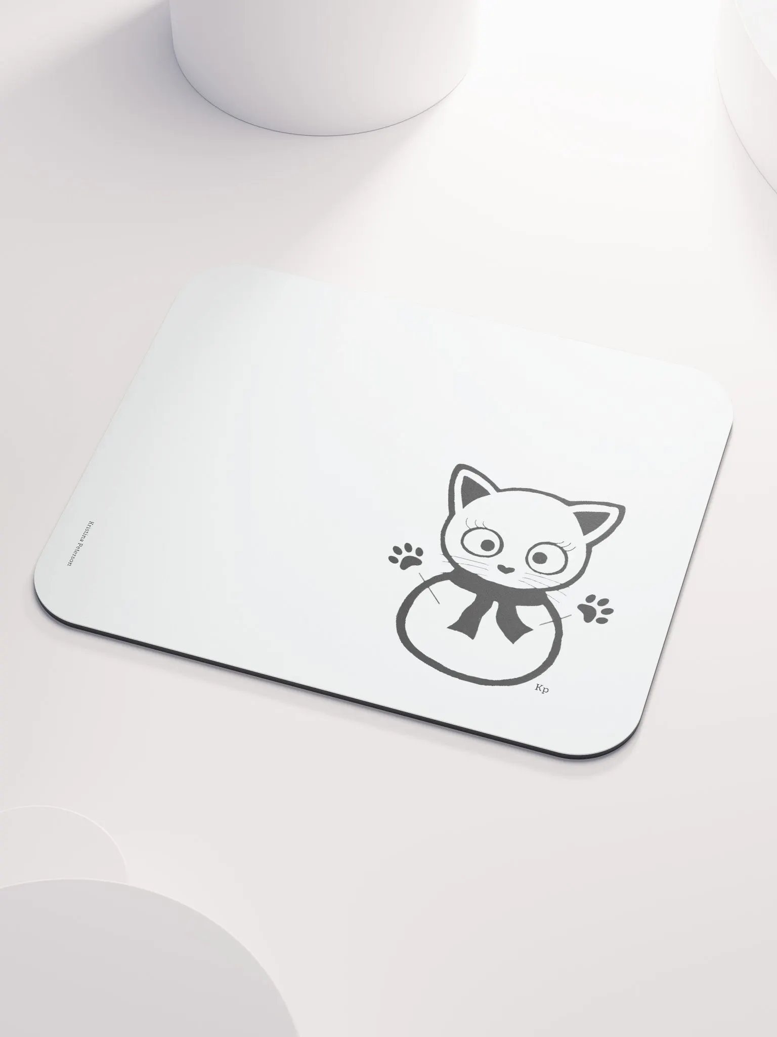 Furry Kitty Hugs Mouse Pad product image (3)