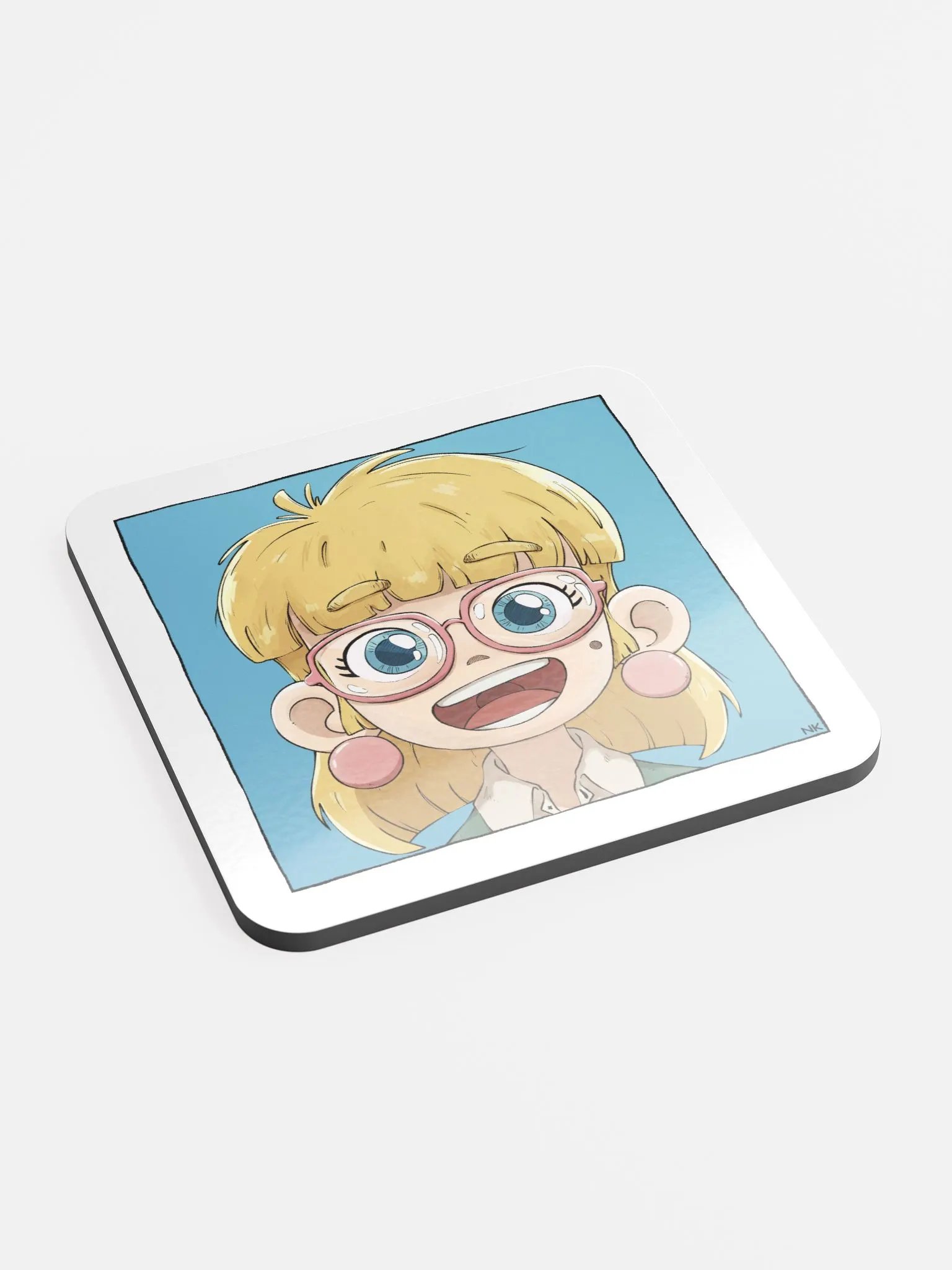 Lily | Glossed Cork Coaster product image (2)
