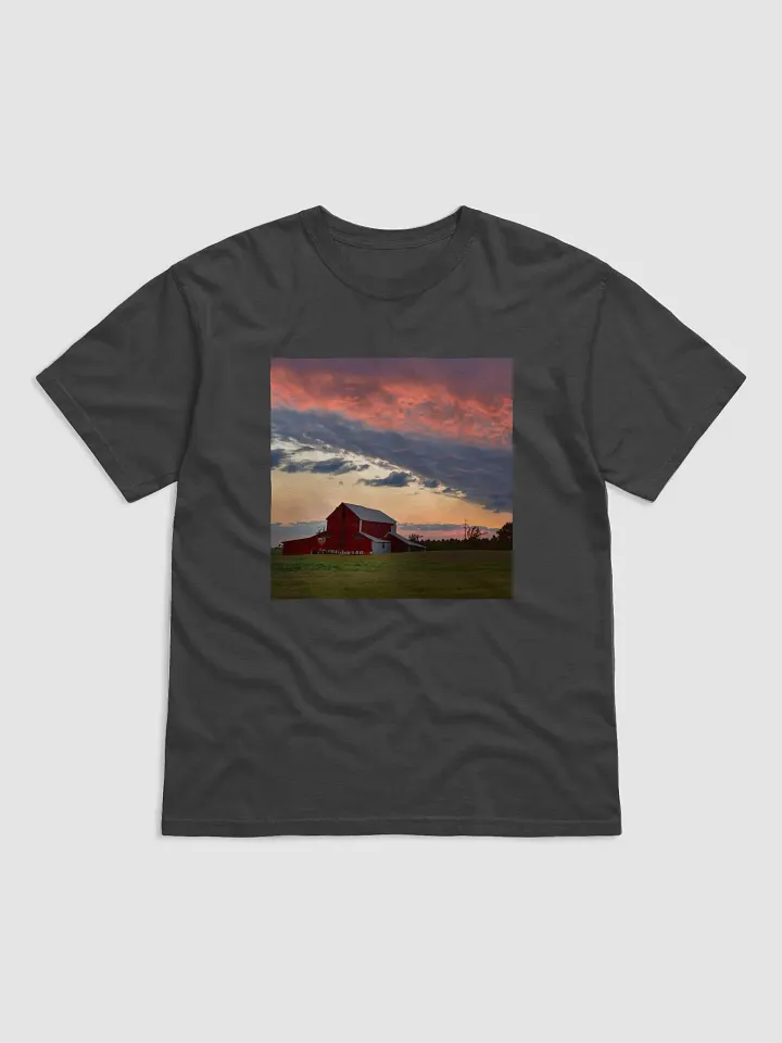 Classic Black T-Shirt with Bold Red Barn Design product image (1)