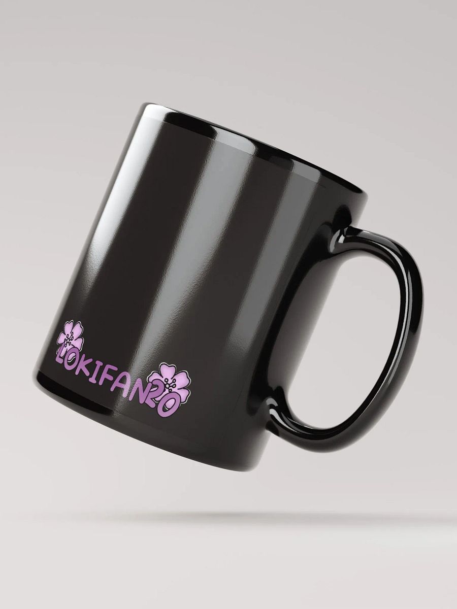 loki smiling black mug product image (3)