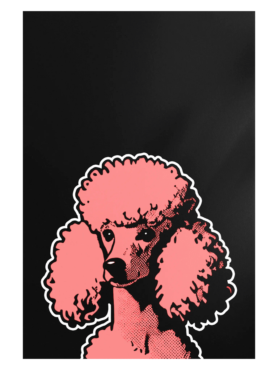 24" x 36" Pop Art Poodle Print / Frame Not Included product image (1)