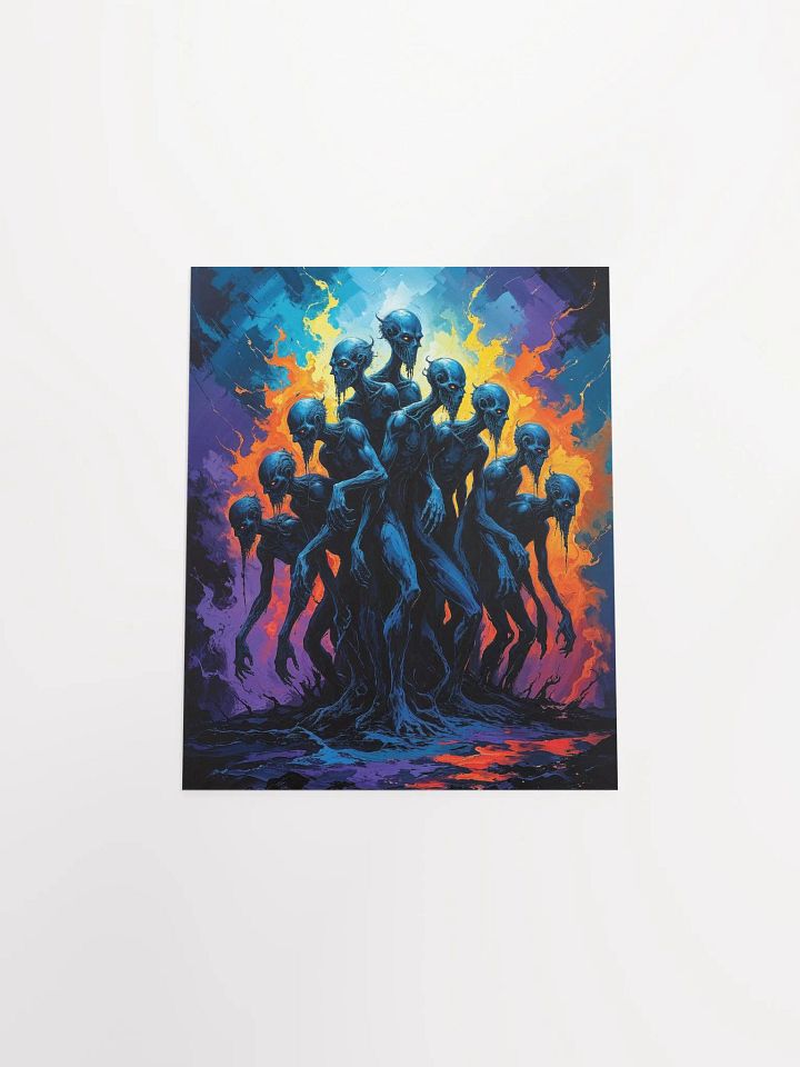 Surreal Blue Figures Matte Poster product image (9)