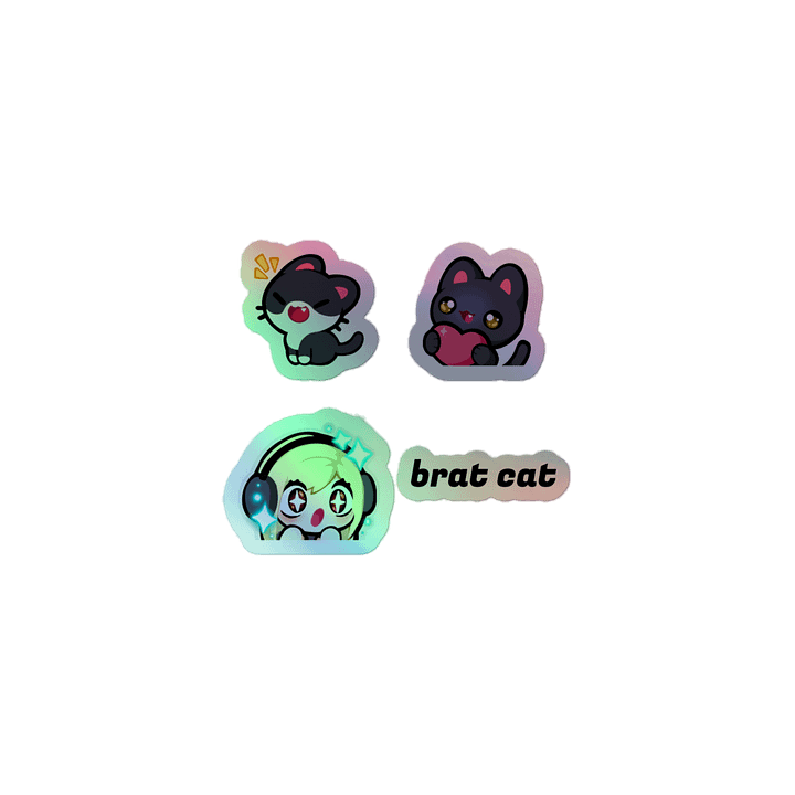 brat cat holographic sticker pack 💖 product image (2)