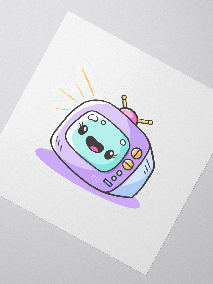 Cute Nostalgic Televison Kiss Cut Sticker product image (2)