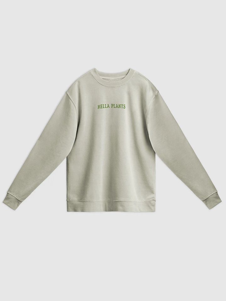 HELLA PLANTS unisex midweight pigment dyed sweatshirt product image (1)