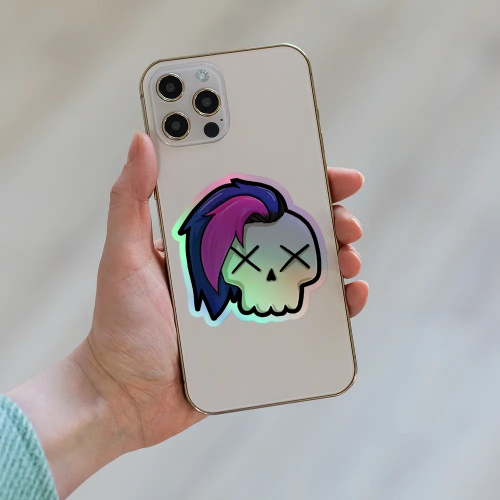 Hybrid Skull Holo Sticker product image (6)