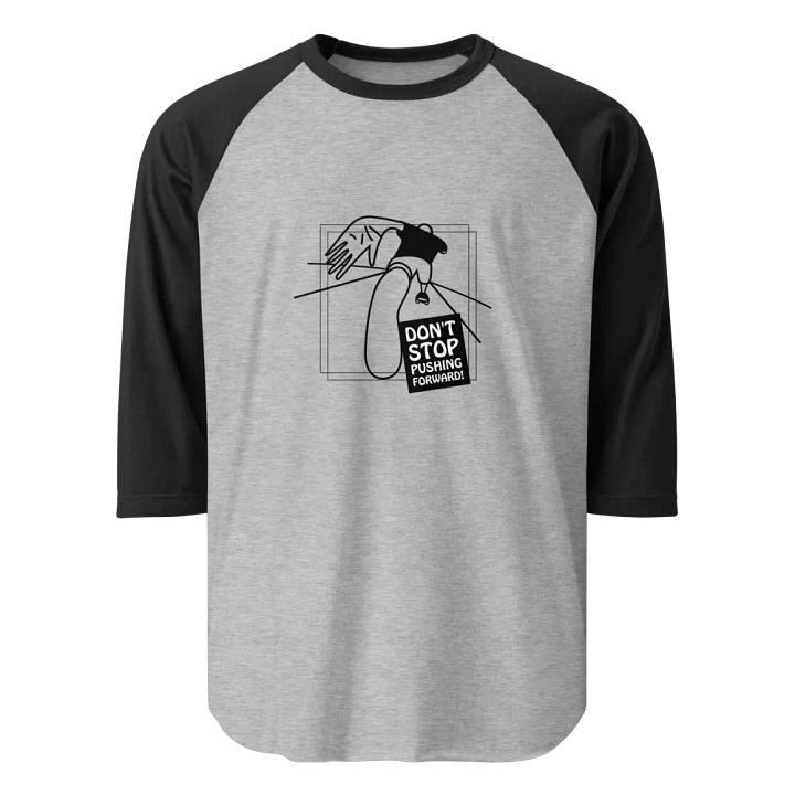 American Style College Raglan Tee - Heather Grey/Black product image (1)