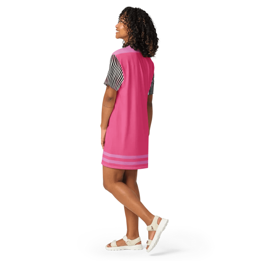 "Cutie Pie" Pink Stripe T-Shirt Dress product image (3)