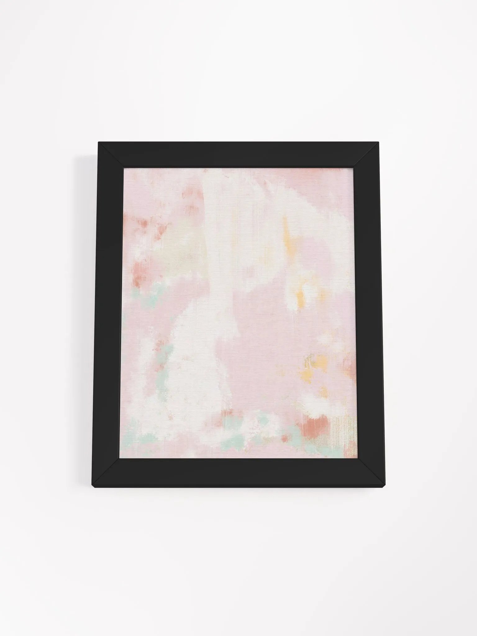 Abstract Print Pink and White Painting Blush Pink Wall Art Print product image (2)
