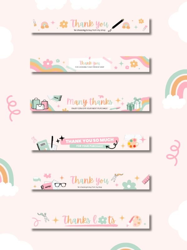 Whimsical MRR/PLR Thank You Cards product image (6)