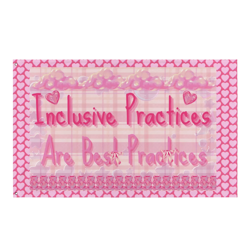 Hands Off DEIA, Inclusive Practices are Best Practices, Protest Flag product image (1)