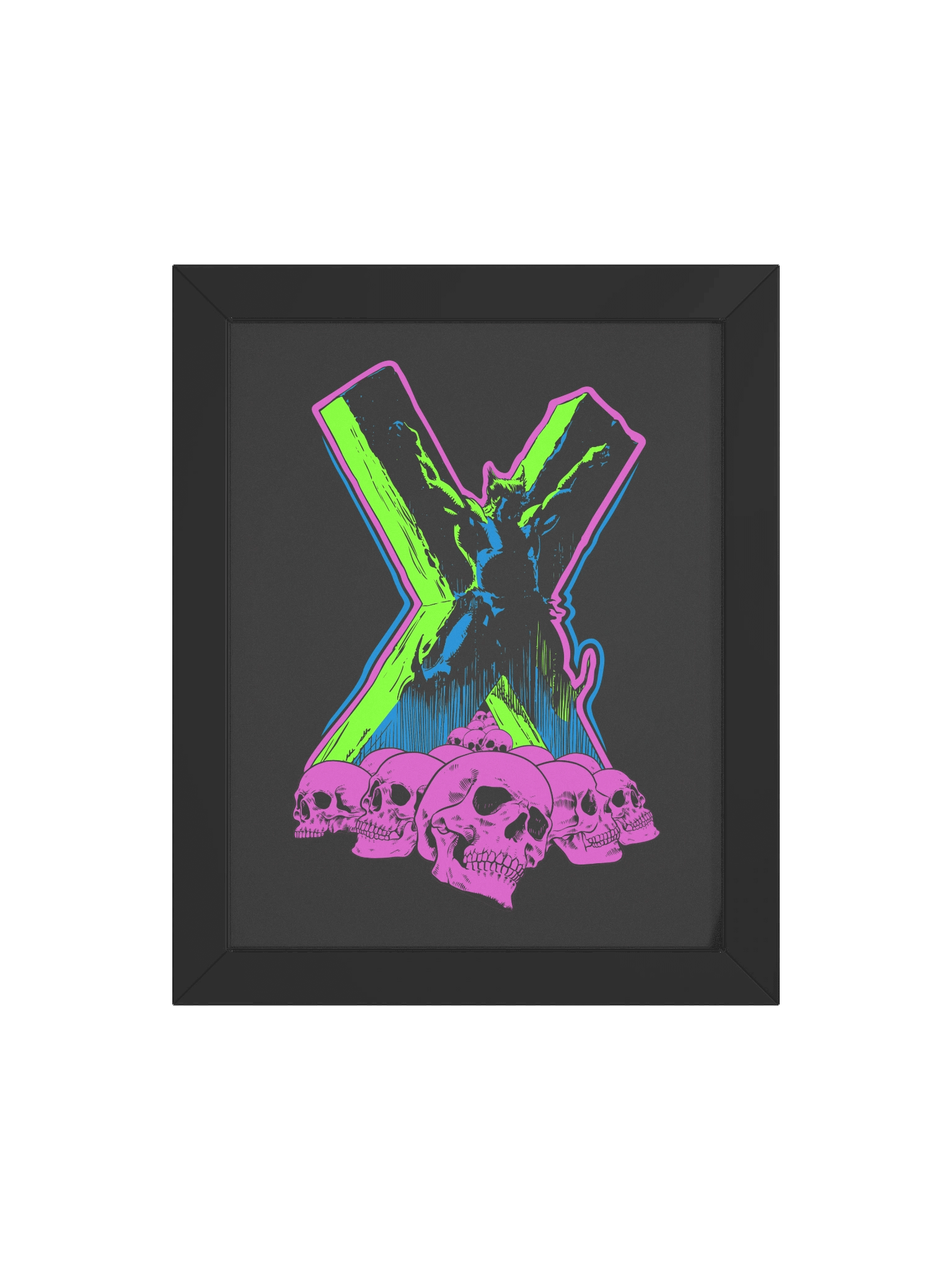 X Skulls Framed Print product image (4)