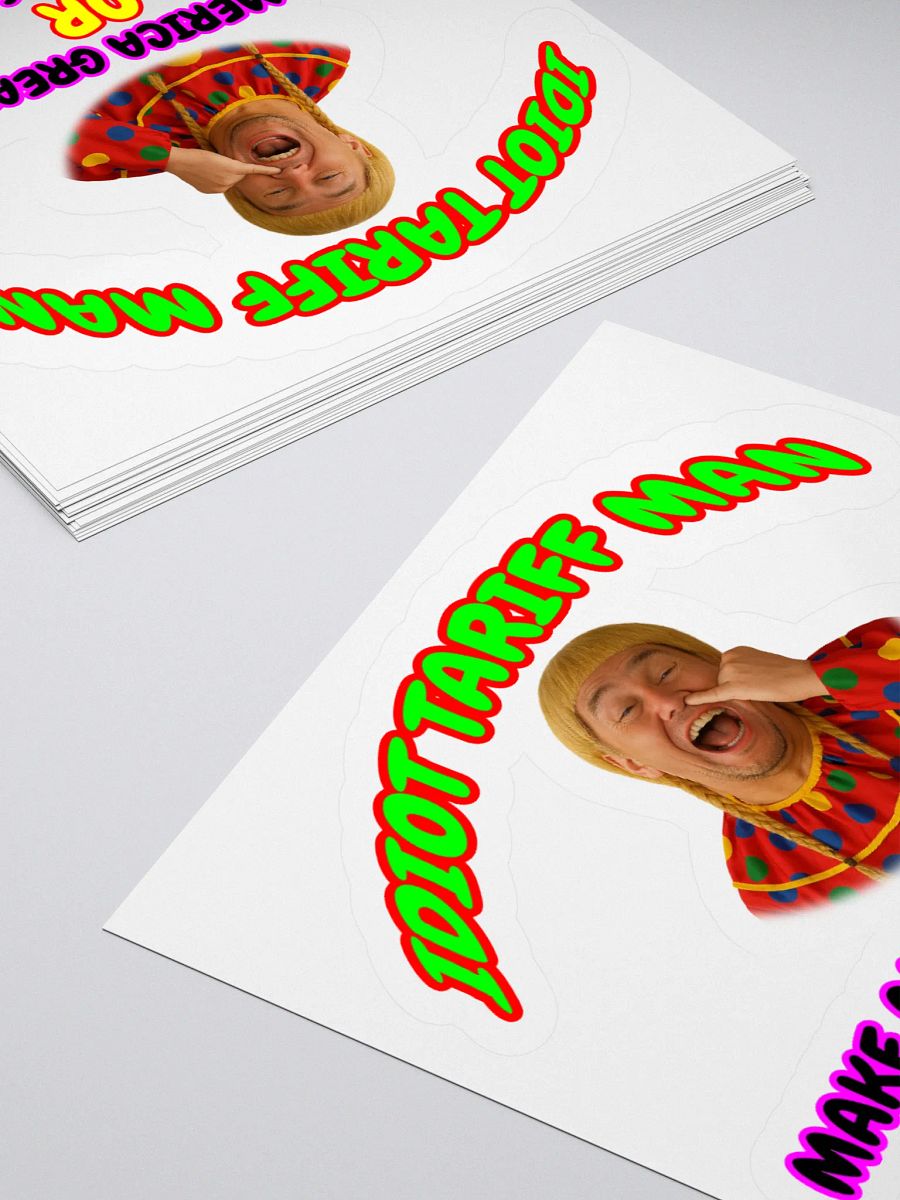 Idiot Tariff Man Sticker product image (10)