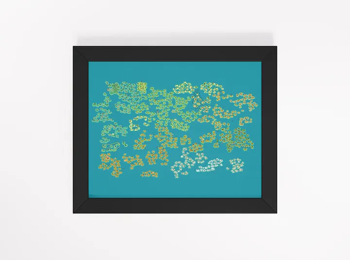 A Monster's Expedition Map - Framed Print product image (1)