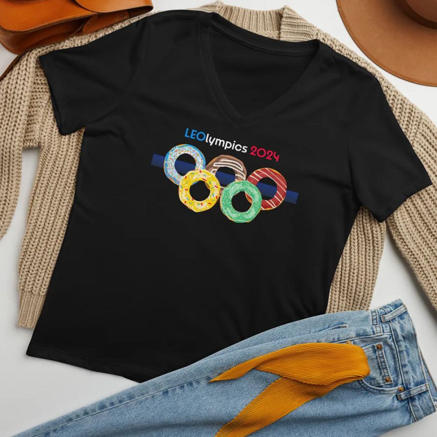 LEOLympics Donut Women's V-Neck Tee product image (7)