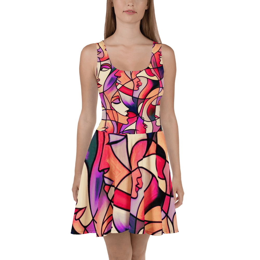 Womеns Faces Skater Dress product image (2)