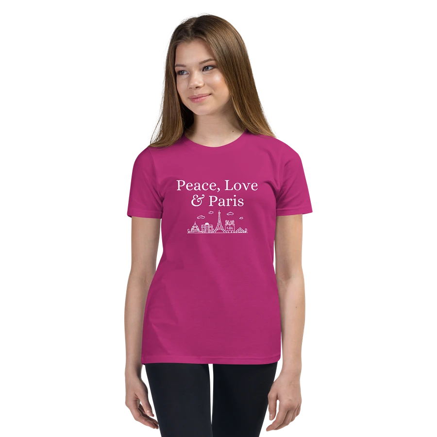 Peace, Love and Paris with Monuments Youth T-Shirt product image (102)