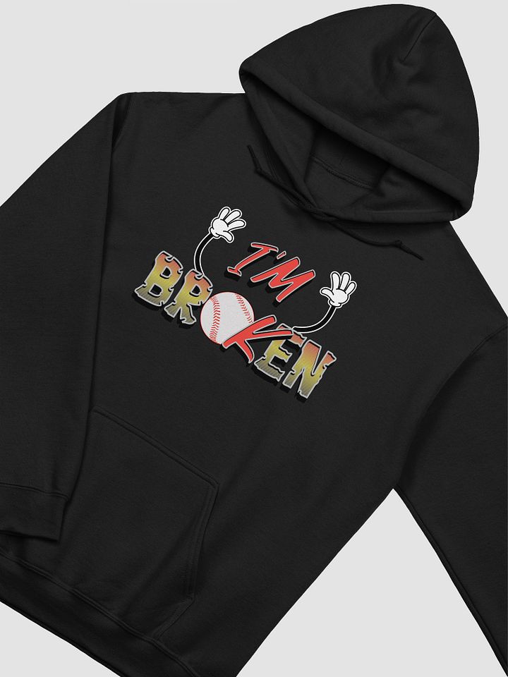 Im Broken Im Ok Baseball Hands Playful Typography Hoodie product image (2)