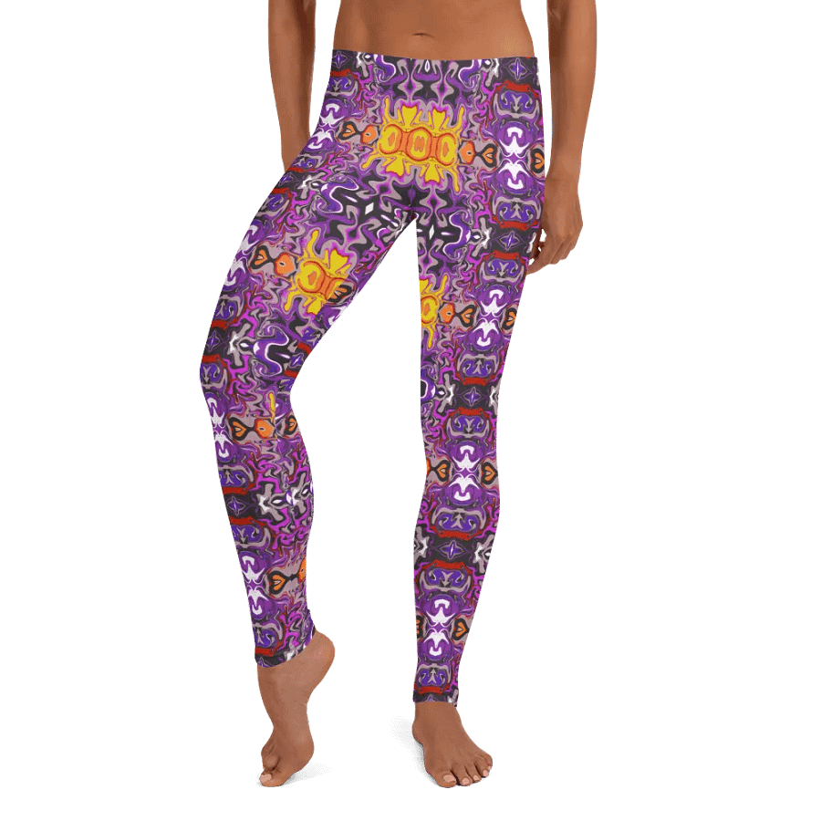 Purple African Inspired Symmetry Design Leggings product image (10)