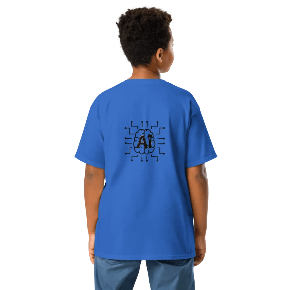 Neon AI Brain Circuit Youth Tee product image (3)