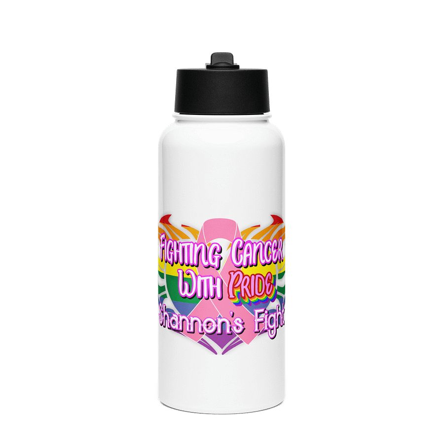 Fighting Cancer w/ Pride - Stainless Steel Water Bottle product image (1)