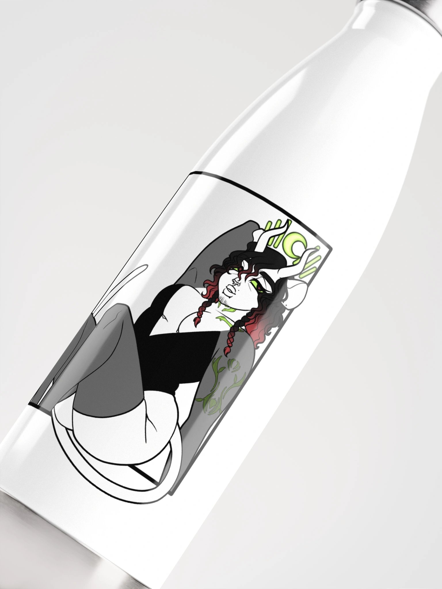 Crow waifu water bottle product image (5)