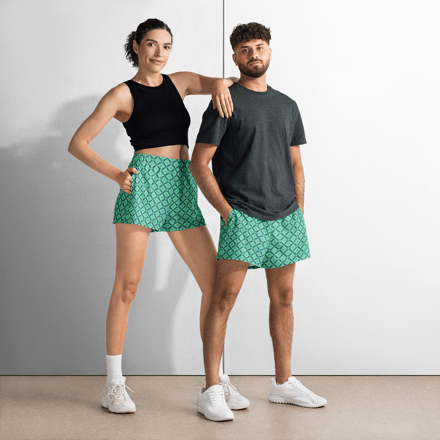 Geometric Illusion All Over Print Unisex Athletic Shorts product image (1)