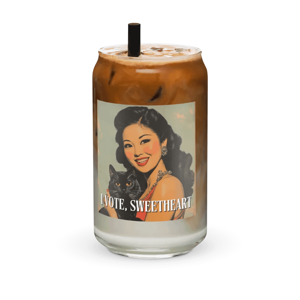 I Vote Sweetheart 3 Can-Shaped Glass product image (2)