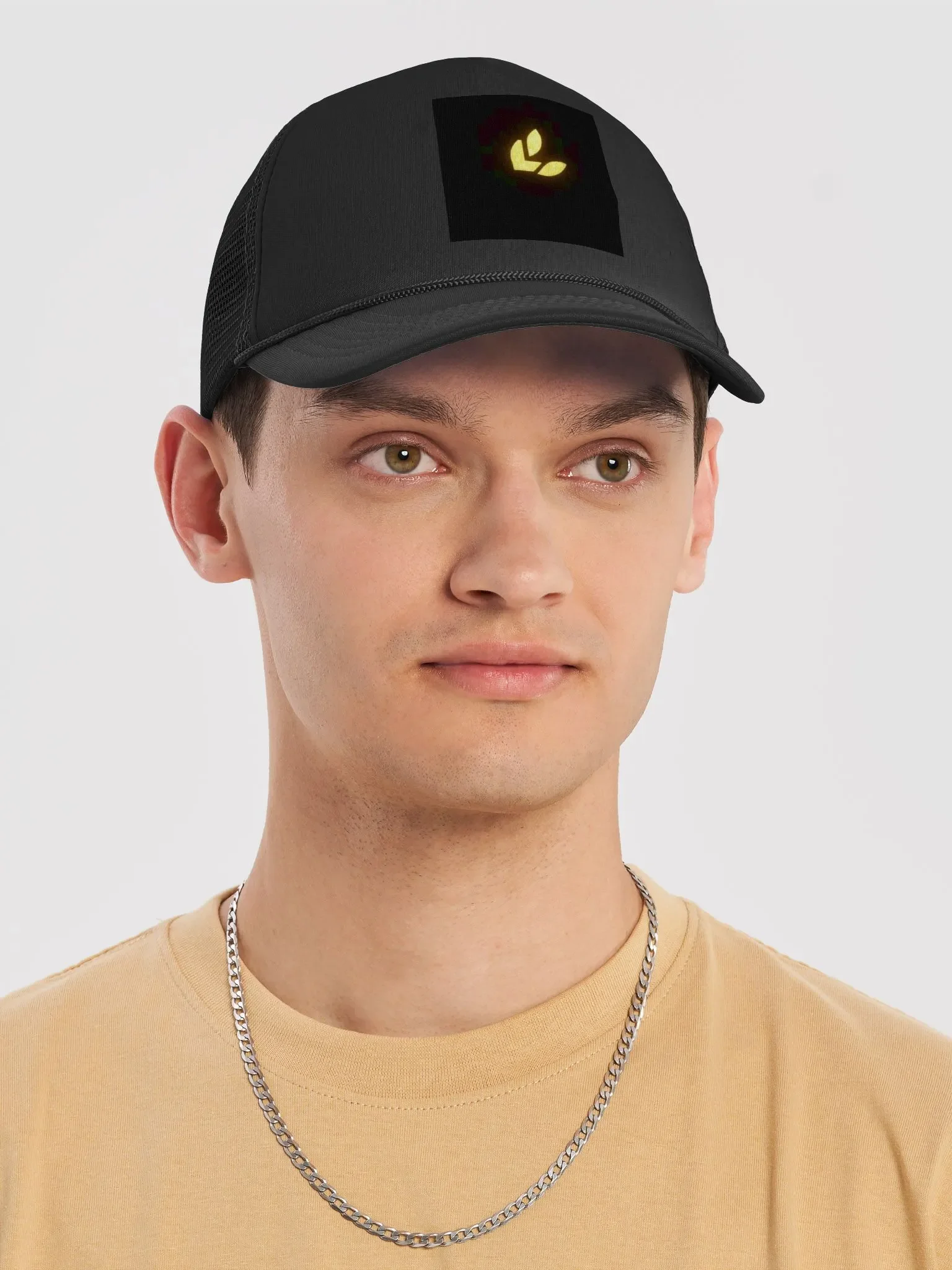 Golden Leaf Logo Foam Trucker Hat product image (5)