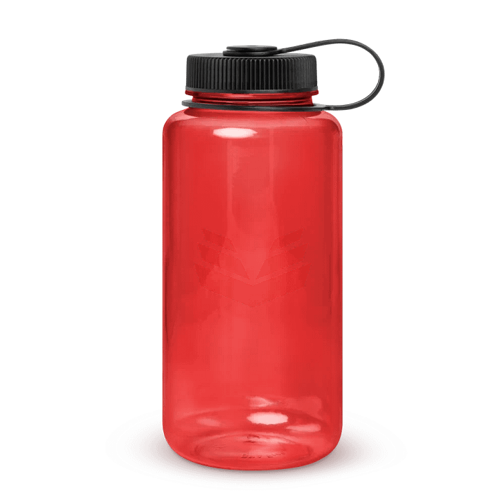 Wide Mouth Plastic Water Bottle - Red product image (2)