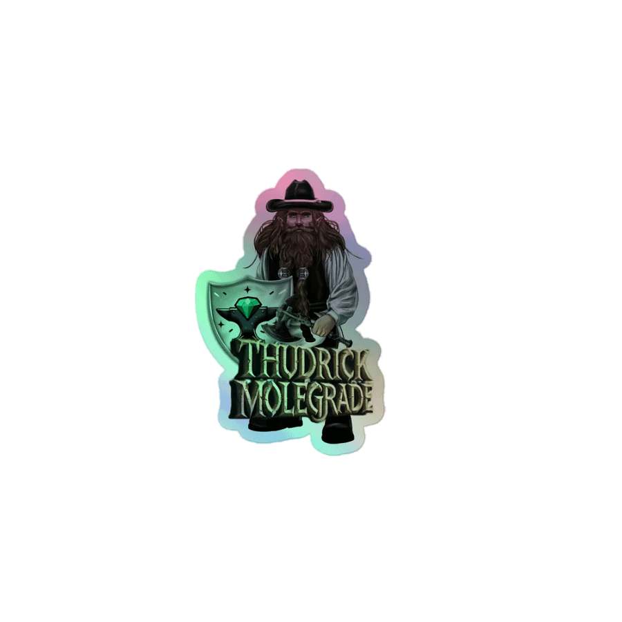NoobsPodcast Thudrick Molegrade Holographic Sticker product image (1)