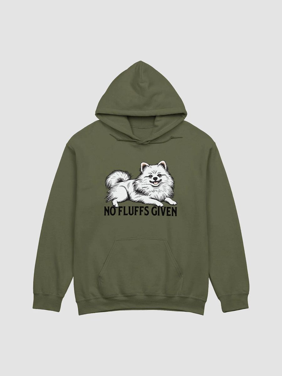 No Fluffs Given Hooded Sweatshirt of a Pomeranian(White) | Funny Hoodie for Pomeranian Paw-rents product image (16)