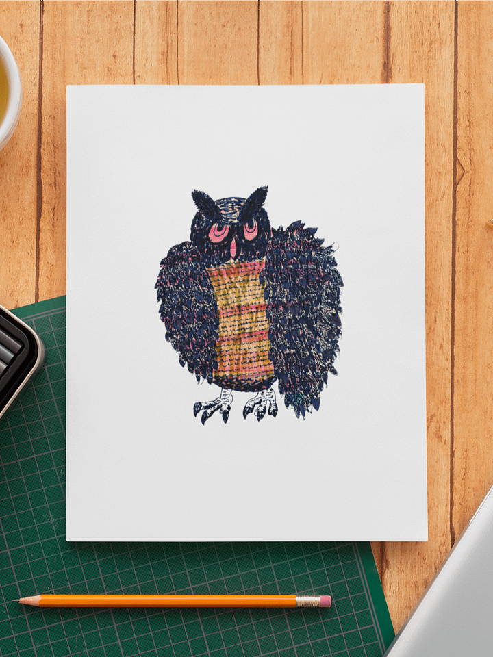 Vibrant Owl Kiss Cut Stickers product image (2)