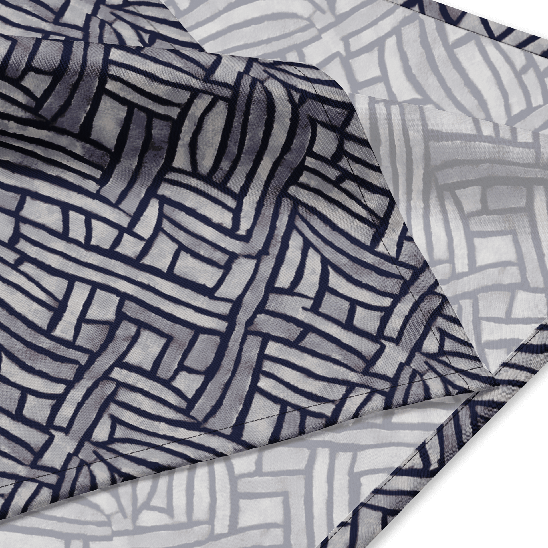 Grey Rectangles Bandana product image (2)