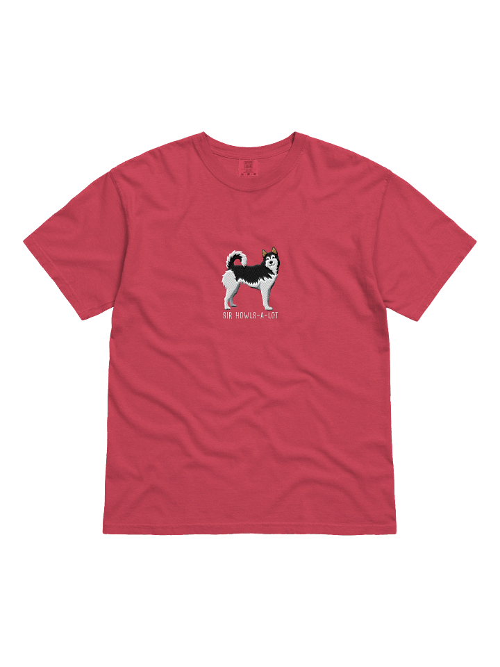 Sir Howls-A-Lot T-Shirt(Embroidered) of a Siberian Husky(Black & White) product image (41)
