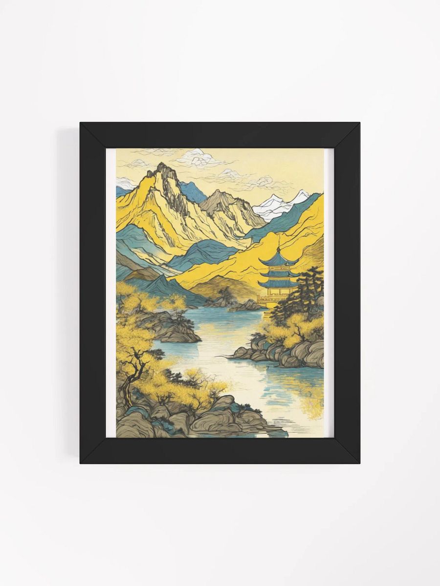 Tranquil Yellow Mountains - Chinese Painting Framed Poster product image (12)