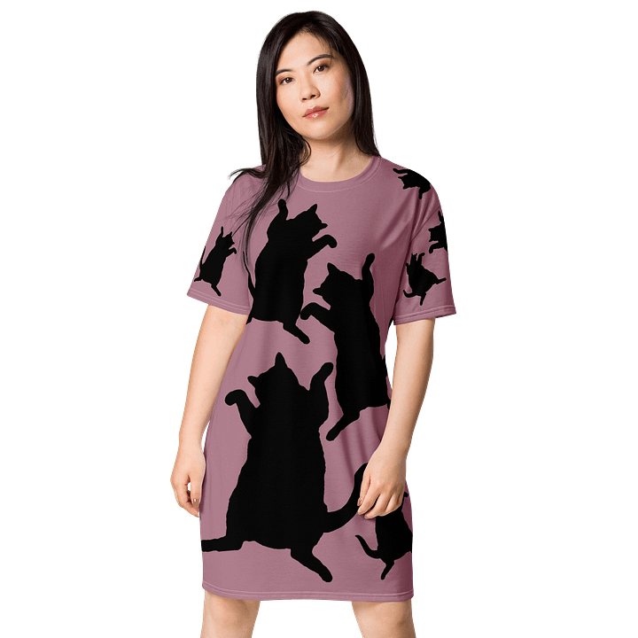 Childless Cat Ladies Run This Country T-Shirt Dress Mauve product image (1)
